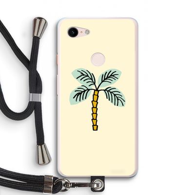 Palmboom: Pixel 3 XL Transparant Hoesje met koord