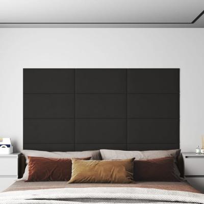 Wandpanelen 12 st 2,16 m² 60x30 cm fluweel zwart