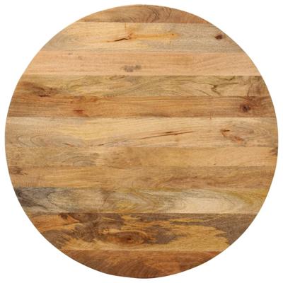 Tafelblad rond 90x2,5 cm massief ruw mangohout