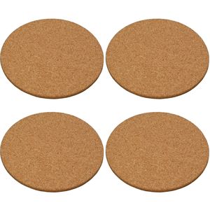 4x Ronde pannen onderzetters van kurk 26 cm