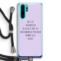 Relatief: Huawei P30 Pro Transparant Hoesje met koord