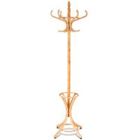 Staande Kapstok Hout 12 Haken Home Hoed Jas Hanger Boom 12 met Paraplu Houder Kapstok Nature