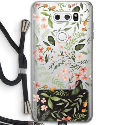 Sweet little flowers: LG V30 Transparant Hoesje met koord