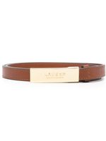 Lauren Ralph Lauren logo-engraved buckle leather belt - Marron - thumbnail