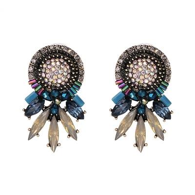 Kleurrijke charme oorbellen vrouwen vrouwelijke mode glimmende sieraden verklaring Stud Earrings(multicolor) bruiloft