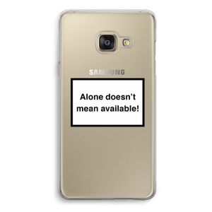 Alone: Samsung A3 (2017) Transparant Hoesje