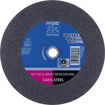 PFERD TOOLS 100 T 500-5,6 ZIRKON T SGP HD CAST+STEEL/40,0 66325065 Doorslijpschijf recht 500 mm 5 stuk(s) Getemperd staal, Gietijzer, Staal, Gegoten staal