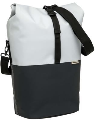 Fietsshopper New Looxs Nyborg 17 liter 30 x 17 x 37 cm - lichtgrijs/zwart