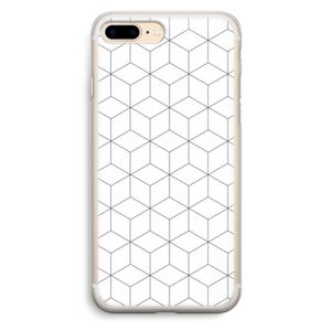 Zwart-witte kubussen: iPhone 7 Plus Transparant Hoesje