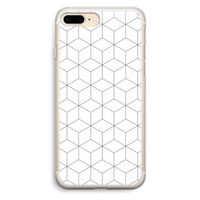 Zwart-witte kubussen: iPhone 7 Plus Transparant Hoesje