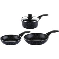 Westinghouse Pannenset - Black Marble Koekenpan 28cm + Koekenpan 30cm + Steelpan 18cm