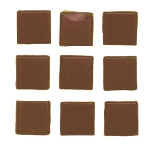 Glorex Hobby - mozaiek stenen/steentjes - bruin - 30x stuks - 20 x 20 x 2 mm - knutselen