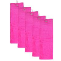 The One Golfhanddoek 40x50 cm 450 gram Magenta (5 stuks) The One Golfhanddoek 40x50 cm 450 gram Magenta (5 stuks)