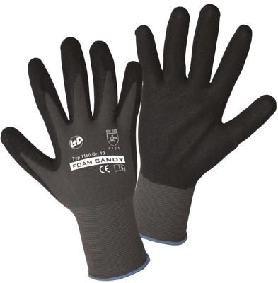 L+D Work gloves gr. l foam sandy