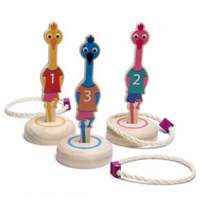 BS Toys ringwerpen Vogels 22 x 5 cm hout 6-delig