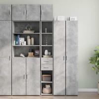 Opbergkast smal 30x42,5x225 cm bewerkt hout betongrijs
