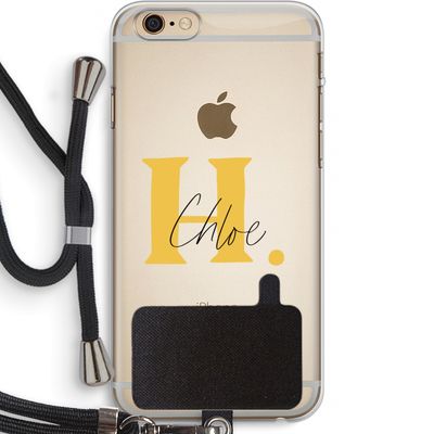 Amber Script: iPhone 6 PLUS / 6S PLUS Transparant Hoesje met koord