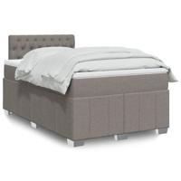 Boxspring met matras stof taupe 120x190 cm