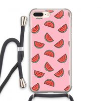 Watermeloen: iPhone 7 PLUS Transparant Hoesje met koord