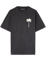 Palm Angels t-shirt en coton à imprimé graphique - Gris
