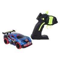 Rc Roadstar bestuurbare rally auto met licht 2.4ghz blauw, 13cm