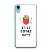 Fries before guys: iPhone XR Transparant Hoesje