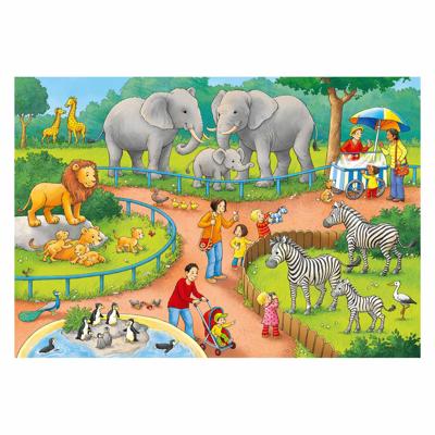 Ravensburger - puzzel een dag in de dierentuin 2x24 stuks
