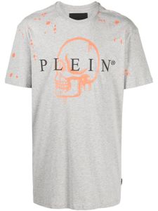 Philipp Plein t-shirt à imprimé tête de mort - Gris