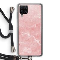 Roze marmer: Samsung Galaxy A12 Transparant Hoesje met koord Roze marmer: Samsung Galaxy A12 Transparant Hoesje met koord