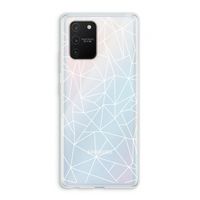 Geometrische lijnen wit: Samsung Galaxy S10 Lite Transparant Hoesje