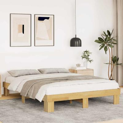 Bedframe zonder matras 140x200 cm massief hout eiken
