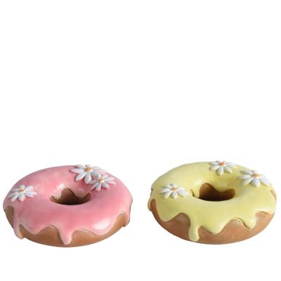Decoris Beeld donut polyresin dia.9,5 cm