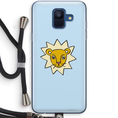 Kleine leeuw: Samsung Galaxy A6 (2018) Transparant Hoesje met koord