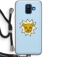Kleine leeuw: Samsung Galaxy A6 (2018) Transparant Hoesje met koord