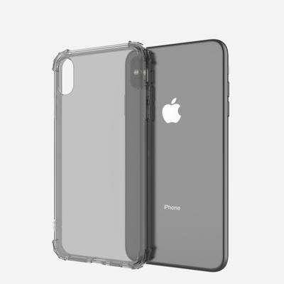 Schokbestendige transparante TPU softcase voor iPhone XS Max (grijs)