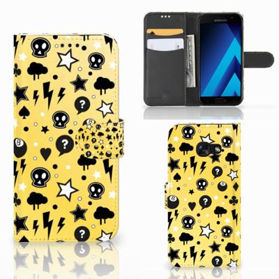Telefoonhoesje met Naam Samsung Galaxy A5 2017 Punk Geel Telefoonhoesje met Naam Samsung Galaxy A5 2017 Punk Geel