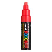 Uni Posca verfmarker 8k neon rood - beitelpunt 8mm