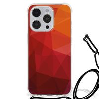 Shockproof Case voor iPhone 14 Pro Max Polygon Red - thumbnail