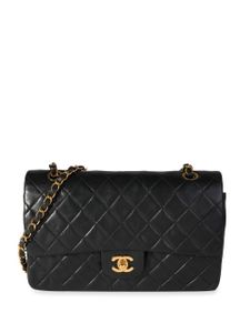 CHANEL Pre-Owned sac porté épaule Double Flap médium - Noir