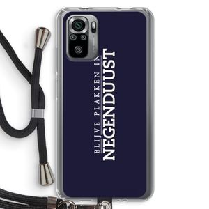 Blijve plakken in Negenduust: Xiaomi Redmi Note 10S Transparant Hoesje met koord