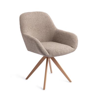 Jesper Home Draaibare Eetkamerstoel 'Kushi' Turn Peach, kleur Stone Haze