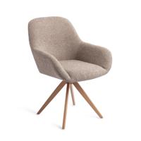 Jesper Home Draaibare Eetkamerstoel 'Kushi' Turn Peach, kleur Stone Haze