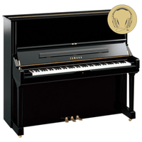 Yamaha U3 SH3 PE messing silent piano (zwart hoogglans)