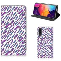 Samsung Galaxy A50 | Hoesje met Magneet | Feathers Color