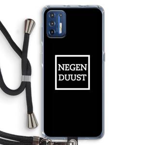 Negenduust black: Motorola Moto G9 Plus Transparant Hoesje met koord