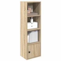 Boekenkast 31x24x102 cm bewerkt hout sonoma eikenkleurig