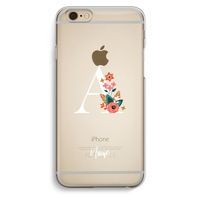Pink Bouquet: iPhone 6 / 6S Transparant Hoesje