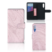 Xiaomi Mi 9 Bookcase Marble Pink - Origineel Cadeau Vriendin - thumbnail