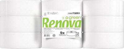 Renova Green toiletpapier Jumbo, 2-laags, 250 meter, pak van 9 rollen