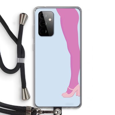 Pink panty: Samsung Galaxy A72 5G Transparant Hoesje met koord